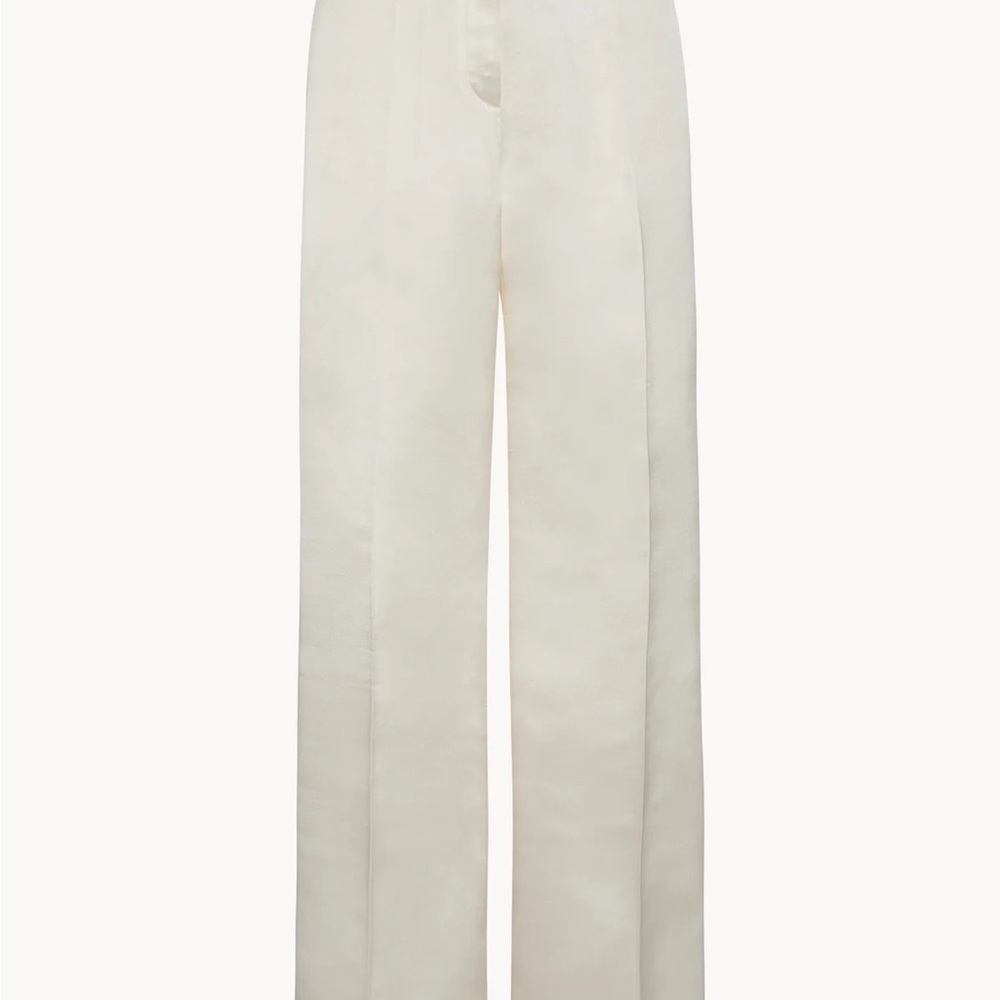 The Row Ivory Silk Pants $2000